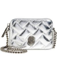 Kurt Geiger - Micro Kensington Metallic Faux Leather Camera Bag - Lyst