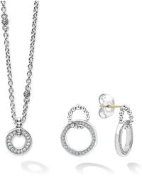 Lagos - Caviar Spark Diamond Pendant Necklace & Earrings Gift Set - Lyst