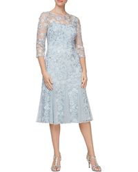 Alex Evenings - Embroidered Fit & Flare Cocktail Dress - Lyst