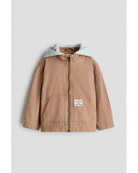 H&M - Hooded Canvas Jacket - Lyst