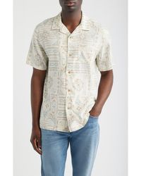 Pendleton - Geo Print Linen Blend Camp Shirt - Lyst