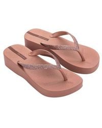 Ipanema - Ipa Glitter Wedge Flip Flop - Lyst