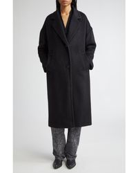 Golden Goose - Single Breaste Wool Blend Coccon Coat - Lyst
