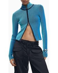 Desigual - Front Zip Rib Jacket - Lyst