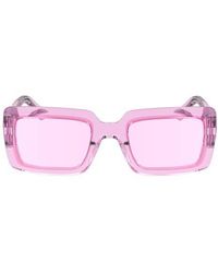 Longchamp - 53Mm Rectangular Sunglasses - Lyst