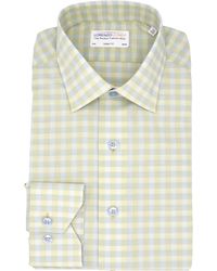 Lorenzo Uomo - Trim Fit Check Stretch Cotton Dress Shirt - Lyst