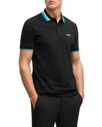 BOSS - Paddy Tipped Cotton Polo - Lyst