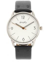 Simplify - The 6300 Leather-Band Watch - Lyst