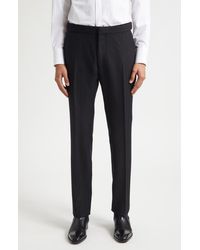 Tom Ford - Flat Front Wool Herringbone Trousers - Lyst
