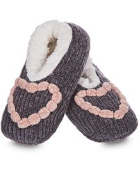 Memoi - Cozy Heart Chenille Slipper Socks - Lyst