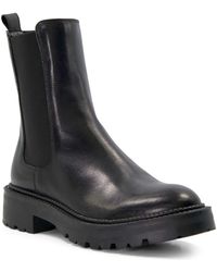 Dune - Ladies Picture Leather Cleated Biker Boots Leather - Lyst