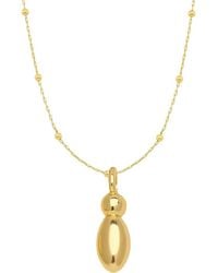 Emma Rae - 14K Plated Bubble Initial Pendant Necklace - Lyst