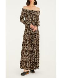 FARM Rio - Floral Off The Shoulder Long Sleeve Maxi Dress - Lyst
