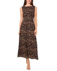 Halogen® - Leopard Smocked Waist Maxi Dress - Lyst