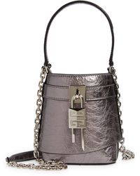 Givenchy - Micro Shark Lock Lambskin Leather Bucket Bag - Lyst