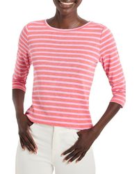 NIC+ZOE - Stripe Boat Neck T-Shirt - Lyst