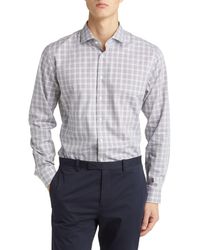 Nordstrom - Trim Fit Non-iron Plaid Cotton Dress Shirt - Lyst