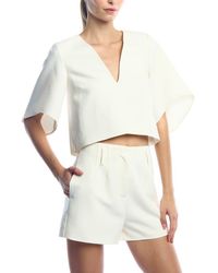 LBLC The Label - Amalfi Deep V Blouse - Lyst