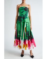 Erdem - Floral Print Strapless Cocktail Dress - Lyst
