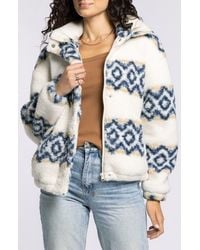 Thread & Supply - Idaho Fair Isle Stripe Faux Shearling Jacket - Lyst