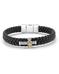 Lagos - Anthem Leather Cross Bracelet - Lyst