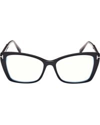Tom Ford - 55Mm Butterfly Light Blocking Optical Glasses - Lyst