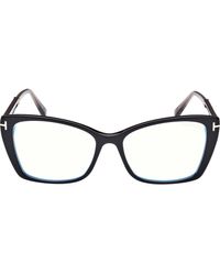 Tom Ford - 55Mm Butterfly Light Blocking Optical Glasses - Lyst