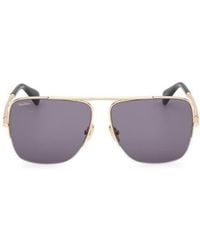 Max Mara - 59Mm Pilot Sunglasses - Lyst