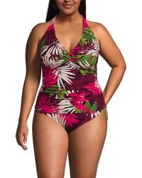 Lands' End - Twist Halter Tankini Top - Lyst