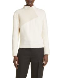The Row - Enid Asymmetric Merino Wool & Cashmere Sweater - Lyst