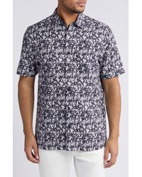Ted Baker - Tavaro Abstract Floral Short Sleeve Button-up Shirt - Lyst