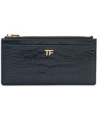 Tom Ford - Croc Embossed Patent Leather Wallet - Lyst