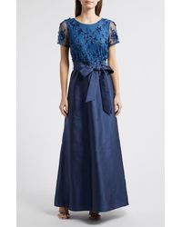 Pisarro Nights - 3D Floral Bodice Beaded Gown - Lyst