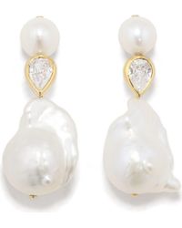COMPLETEDWORKS - Baroque Pearl & Cubic Zirconia Drop Earrings - Lyst