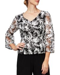 alex evenings petite tops