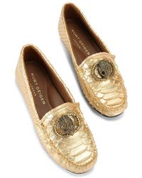 Kurt Geiger - Chelsea Croc Embossed Loafer - Lyst