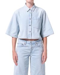 Agolde - Tomine Boxy Denim Button-Up Shirt - Lyst