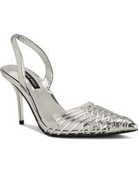 Nine West - Pemma Slingback Pointed Cap Toe Pump - Lyst