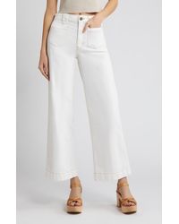 FRAME - Relaxed Wide Leg Utility Jeans - Lyst