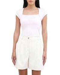 MARCELLA - Kiana Square Neck Top - Lyst