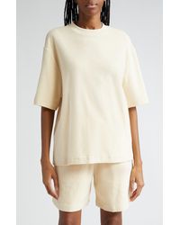 Burberry - Oversize Soft Cotton Terry Cloth Lounge T-shirt - Lyst