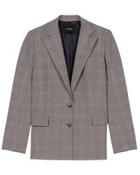 Maje - Checked Suit Jacket - Lyst