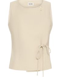 Ichi - Ihgivana Sleeveless Wrap Top - Lyst