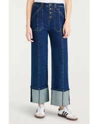 Cinq À Sept - Benji Cuffed Wide Leg Jeans - Lyst