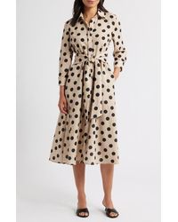 Julia Jordan - Long Sleeve Button-Up Midi Dress - Lyst