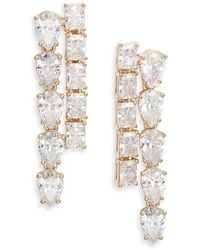 Nadri - Emerald Isle Cubic Zirconia Double Linear Drop Earrings - Lyst
