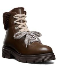 Stuart Weitzman - Hudson Lite Genuine Shearling Lined Lace-Up Bootie - Lyst