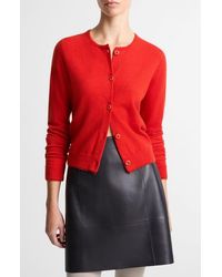 Vince - Scallop Trim Button Front Cardigan - Lyst