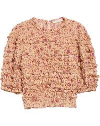 Ulla Johnson - Mabel Silk Ruffle Top - Lyst
