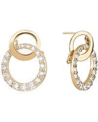 Lana Jewelry - 14K Diamond Pavé Double Circle Earrings - Lyst